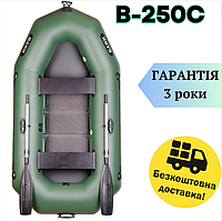 Резиновая лодка под мотор Bark 250C для рыбалки, Гребная лодка Барк длиной 250см Жесткое, Фанерный пайол без стрингеров, Без транца