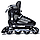Високоміцні ролики Scale Sports "ADULT SKATES XL LF 935" з регульованим розміром 41-44 (BLACK), фото 6