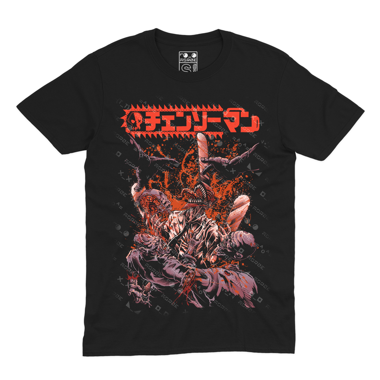 Футболка чорна Morze Людина-бензопила (Chainsawman) V15, фото 1
