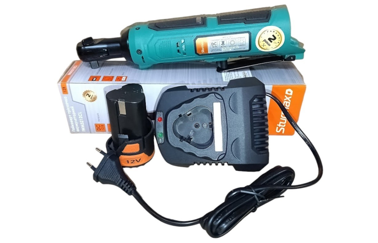 Sturmax IWM3212CL Тріщатка акумуляторна 12В + 1 акумулятор 2.0 Аг і зарядний пристрій