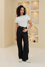 Жіночі джинси розкльошений фасон з високою посадкою  Розміри: 42 - 48