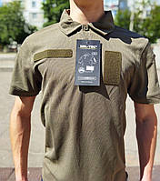 Поло під нашивки ЗСУ Tactical Short Sleeve Polo Shirt Quiсk Dry Olive Mil-Tec, Німеччина