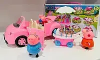 Машина с героями "Peppa Pig" музыкальная, детская игровая со светом, YM11-807 shp