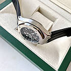 Чоловічий годинник Audemars Piguet Royal Oak Offshore Silver Black AAA-хронограф на каучуковому ремінці, фото 7
