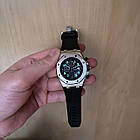 Чоловічий годинник Audemars Piguet Royal Oak Offshore Silver Black AAA-хронограф на каучуковому ремінці, фото 8