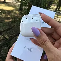 Наушники airpods pro 4, bluetooth наушники air pro 4 tws, белые наушники