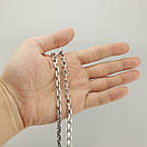 Масивний срібна цепочка якірного плетіння. Чоловічий ланцюжок срібло якір 50 см, фото 3