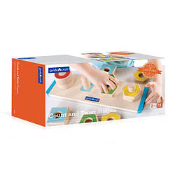 Дерев'яна логічна пірамідка Guidecraft Manipulatis Фігури на різі (G6901)