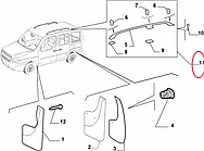 Рейлінги (хромовані) Doblo 2000-2016 (без кріплень та без коробки), Виробник: MGA, OE: 98846138, 735318511,