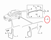 Рейлінги (чорні) Doblo MAXI 2005-2016, Виробник: MGA, OE: 98814610, 735435420
