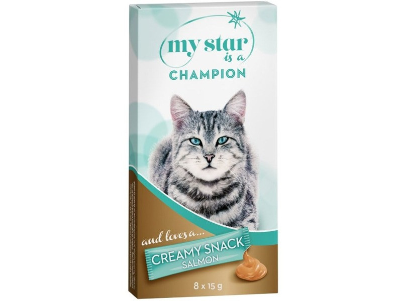Ласощі для кішок My Star is a Champion з лососем 8 шт х15 гр 120 г