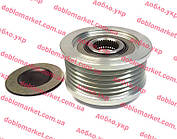 Шків генератора інерційний 1.9D, 1.9JTD, 1.9MJTD Doblo 2000-2016, Виробник: MAKO , OE: 9951269, 9949129,