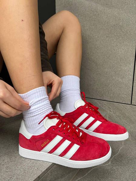 Adidas gazelle red womens online