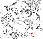 Радіатор кондиціонера 1.6i, 1.9D Doblo 00-05 новий, Виробник: J.DEUS, OE: 46811208