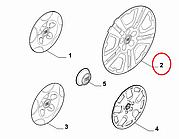 Ковпак колісний R16 Doblo 2015-2023, Виробник: FIAT, OE: 51983638