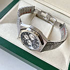 Чоловічий годинник Audemars Piguet Royal Oak Black White Chronograph AAA кварцовий хронограф на сталевому браслеті, фото 8