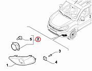 Фара протитуманна Doblo 2015-, Tipo 2020- Виробник ZENON, Виробник: FIAT, OE: 51858824, 52031802