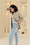 Жіночі джинси з високим притачним поясом та накладними кишенями Розміри: 42 - 50, фото 2
