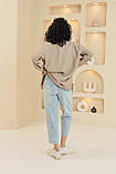 Жіночі джинси з високим притачним поясом та накладними кишенями Розміри: 42 - 50, фото 7