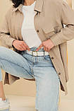 Жіночі джинси з високим притачним поясом та накладними кишенями Розміри: 42 - 50, фото 4