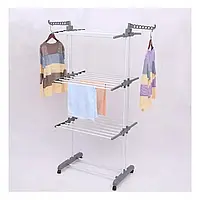 Складна сушарка для білизни трирівнева eCarla SU02 СІРА Сушка для одягу