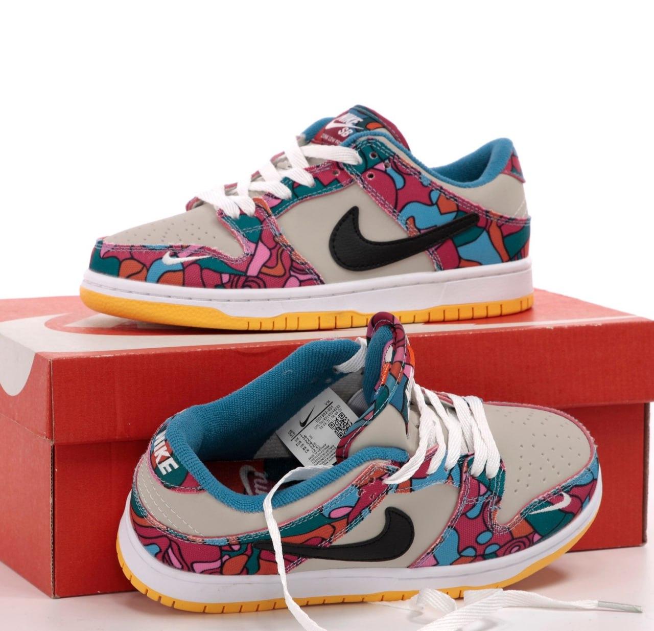 Чоловічі кросівки Nike Parra x Parra Dunk Low SB "Abstract Art"  (Сірі) Взуття Найк СБ Данк Абстракт Арт текстиль весна літо, фото 1