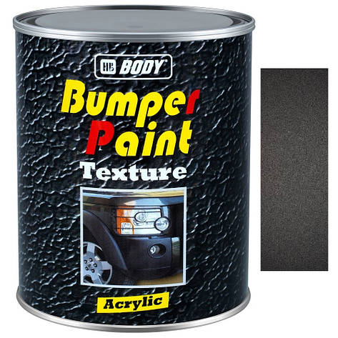 Структурна фарба для пластику чорна матова Body 412 1K Texture Black Bumper Paint 1л, фото 1