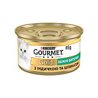 Влажный корм для кошек Purina Gourmet Gold. Нежные биточки с индейкой и шпинатом 85 г (7613035442245)