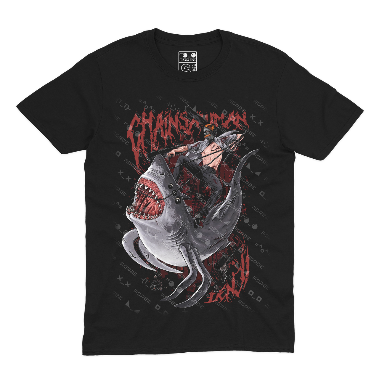 Футболка чорна Morze Людина-бензопила (Chainsawman) V20, фото 1
