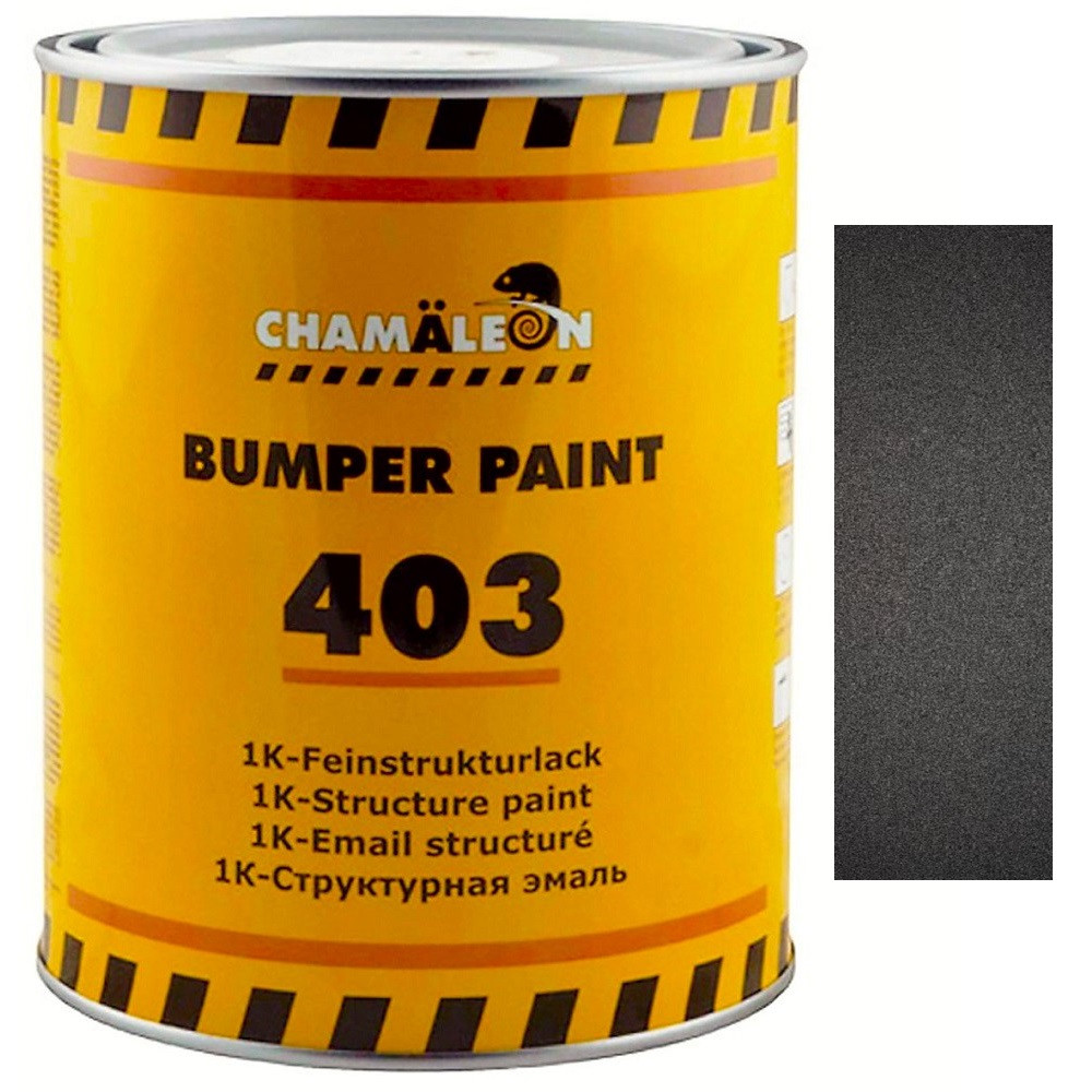 Структурна фарба для пластику чорна матова Chamaleon Black 1K Bumper Paint 403 1л