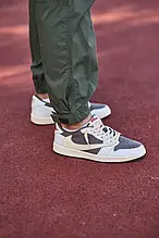 Чоловічі кросівки Travis Scott x Air Jordan 1 Low OG “Reverse Mocha”|Якісні спортивні кросівки на весну/осінь