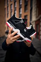 Чоловічі кросівки Jordan Retro 4 “Bred”|Якісні спортивні кросівки на весну/осінь