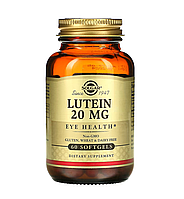 Лютеин (Lutein), Solgar, 20 мг 60 капсул SOL-01675