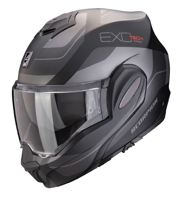 Мотошолом Scorpion Exo-Tech Evo Pro Commuta black silver matte