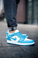 Мужские кроссовки Air Jordan 1 Low UNIVERSITY BLUE|Качественные спортивные кроссовки на весну/осень