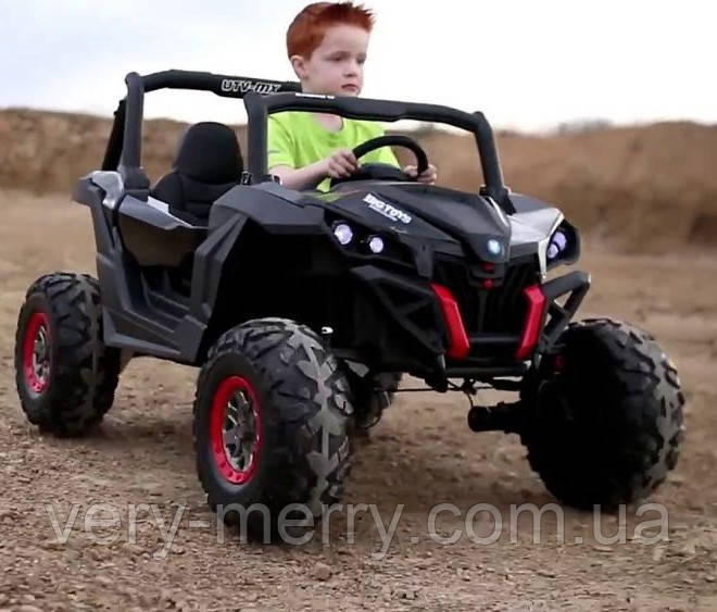 Детский электромобиль Buggy UTV-MX (черный цвет) с пультом радиоуправления 2,4G - фото 1 - id-p2098950571