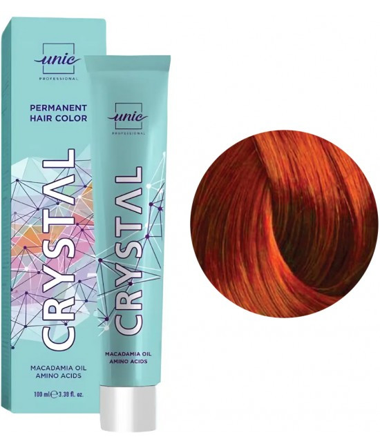Крем-фарба для волосся Unic Crystal №7/44 Русий мідний інтенсивний 100 мл, фото 1
