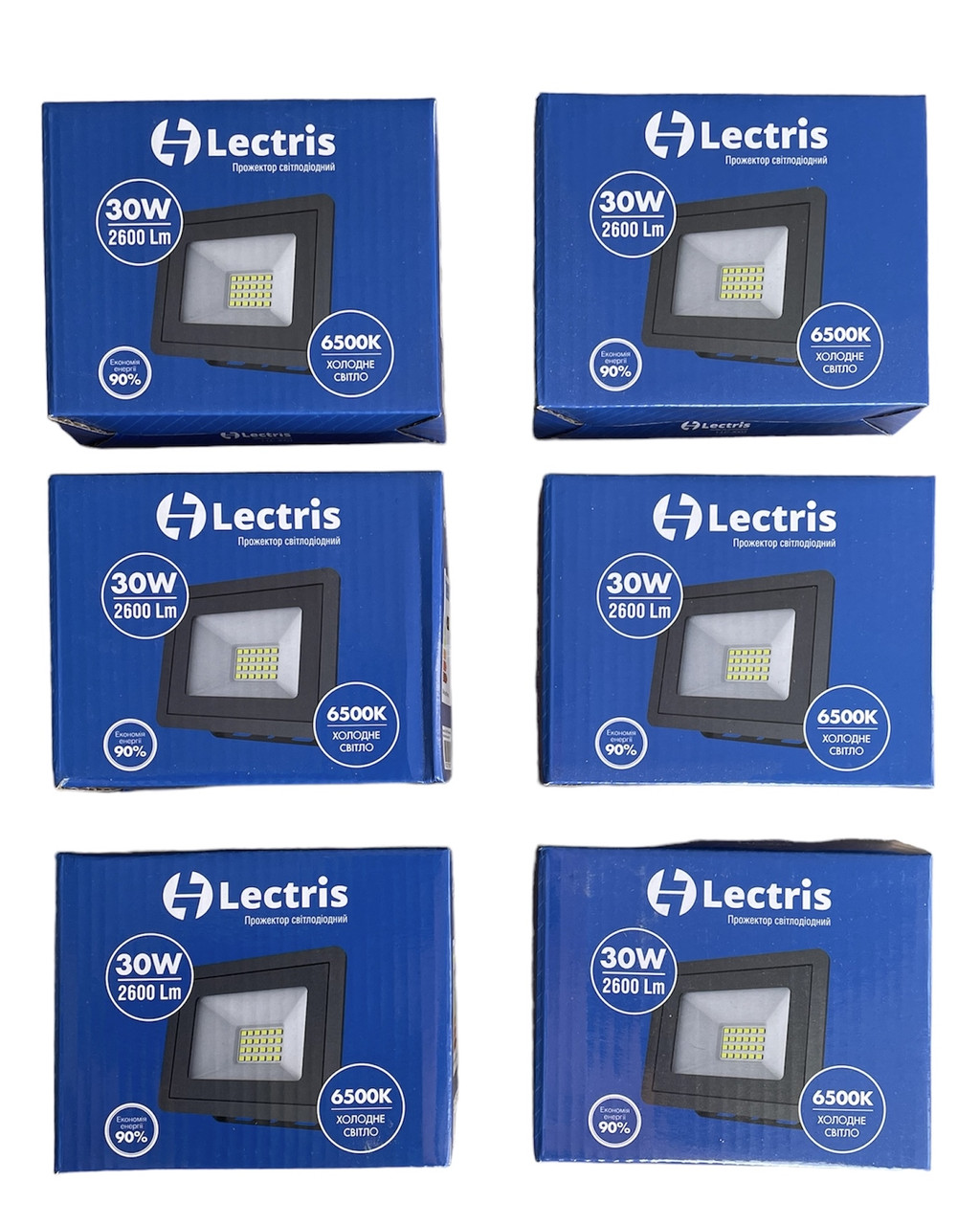 АКЦІЯ 5+1 Lectris 30 W 2600 Лм 6500 K 185-265 V IP65 LED Прожектор світлодіодний