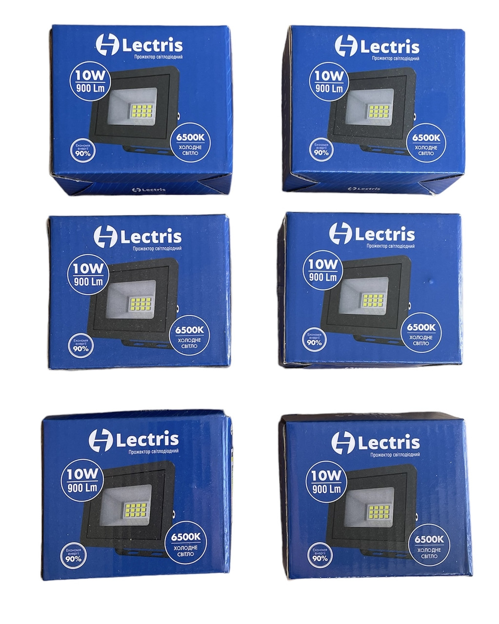 АКЦІЯ 5+1 Lectris 10W 900 Лм 6500 K 185-265V IP65 LED Прожектор світлодіодний