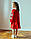Вишита дитяча сукня на червоному льоні,орнамент квіти, фото 4