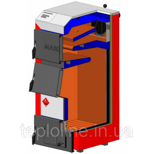 Твердотопливный котел с водоохлаждаемыми колосниками МАЯК АОТ-20 Стандарт Плюс (20 кВт) - фото 2 - id-p2198135725