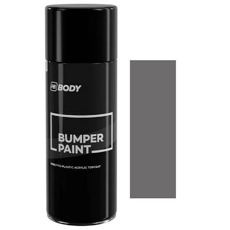 Фарба спрей для пластику сіра матова Body Grey Bumper Paint Spray 400мл, фото 2