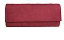 Вечірній клатч жіночий червоний оксамитовий з малиновим відтінком 11*26*6 (Туреччина), фото 3