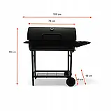 Садовий гриль з кришкою + ПОЛИЦІ MAS-GRL-002 Мангал Гриль - Барбекю, фото 2