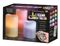 Ночник Luma Candles Color Changing комплект 3 свечи un