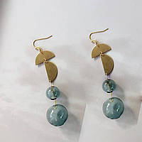 Жіночі довгі сережки-підвіски з бульбашками