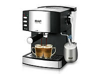 Кофемашина полуавтоматическая с капучинатором RAF R113 15 Bar 850 Вт Espresso Coffee Maker на 2 чашки un