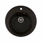 Гранітна мийка для кухні Platinum 510 LUNA матова Шоколад, фото 3