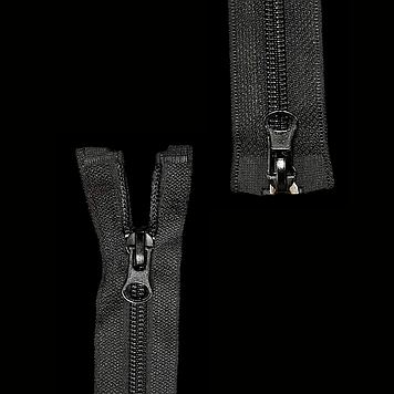 Блискавка спіральна нероз'ємна СП7/2 80 см нейлон колір чорний