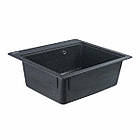 Гранітна мийка для кухні Platinum 5852 VESTA матова Графіт, фото 5